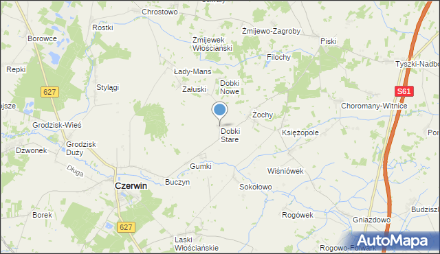 mapa Dobki Stare, Dobki Stare na mapie Targeo